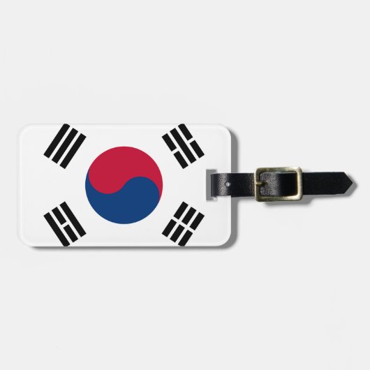 Südkorea-Flagge Gepäckanhänger (Vorderseite horizontal)