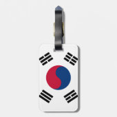 Südkorea-Flagge Gepäckanhänger (Rückseite vertikal)