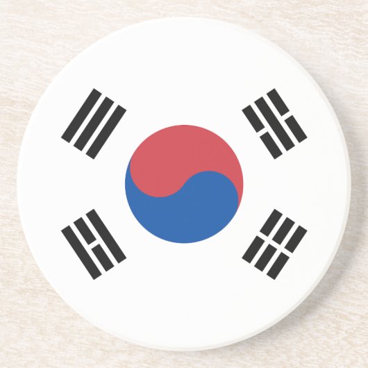 Südkorea-Flagge Getränkeuntersetzer (Vorne)