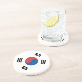 Südkorea-Flagge Getränkeuntersetzer (Seite)
