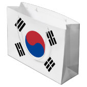 Südkorea-Flagge Große Geschenktüte (Rückseite Schrägansicht)