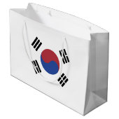 Südkorea-Flagge Große Geschenktüte (Rückseite Schrägansicht)