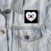 Südkorea-Flagge Herz Button (Beispiel)