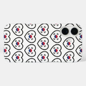 Südkorea-Flagge Herz Case-Mate iPhone Hülle (Rückseite (Horizontal))