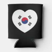 Südkorea-Flagge Herz Dosenkühler (Vorderseite)