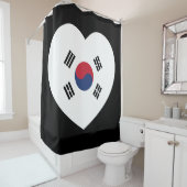 Südkorea-Flagge Herz Duschvorhang (Beispiel)