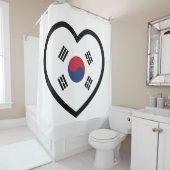 Südkorea-Flagge Herz Duschvorhang (Beispiel)