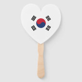 Südkorea-Flagge Herz Fächer (Rückseite)