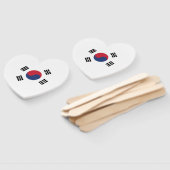 Südkorea-Flagge Herz Fächer (Non-assembled)