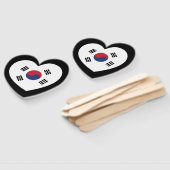 Südkorea-Flagge Herz Fächer (Non-assembled)