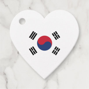 Südkorea-Flagge Herz Geschenkanhänger