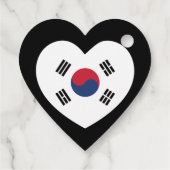 Südkorea-Flagge Herz Geschenkanhänger (Rückseite)