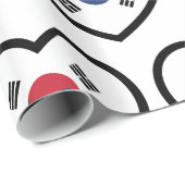 Südkorea-Flagge Herz Geschenkpapier (Rolleneckpunkt)