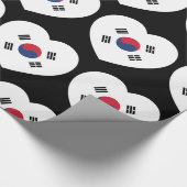 Südkorea-Flagge Herz Geschenkpapier (Ecke)
