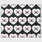 Südkorea-Flagge Herz Geschenkpapier (Flach)
