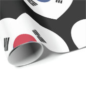 Südkorea-Flagge Herz Geschenkpapier (Rolleneckpunkt)