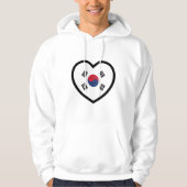 Südkorea-Flagge Herz Hoodie (Vorderseite)