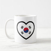 Südkorea-Flagge Herz Kaffeetasse (Links)