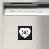 Südkorea-Flagge Herz Magnet (In Situ (Geschirrspüler))
