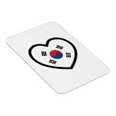 Südkorea-Flagge Herz Magnet (Rechte Seite)
