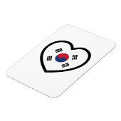 Südkorea-Flagge Herz Magnet (Linke Seite)