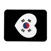 Südkorea-Flagge Herz Magnet (Horizontal)