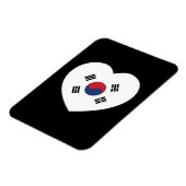 Südkorea-Flagge Herz Magnet (Linke Seite)