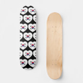 Südkorea-Flagge Herz Skateboard (Vorderseite)