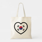 Südkorea-Flagge Herz Tragetasche (Rückseite)