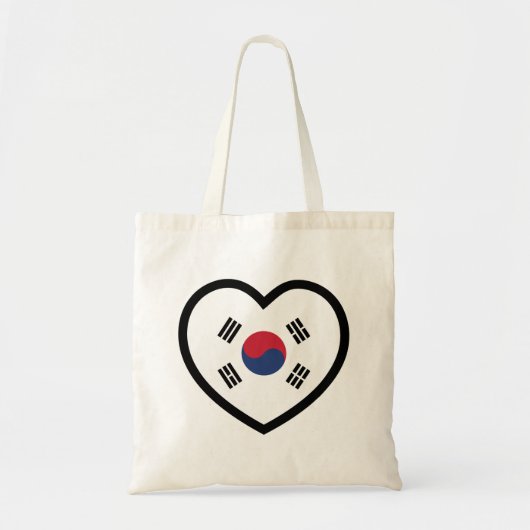 Südkorea-Flagge Herz Tragetasche (Vorne)