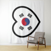 Südkorea-Flagge Herz Wandteppich (Beispiel)
