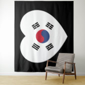 Südkorea-Flagge Herz Wandteppich (Beispiel)