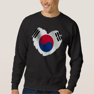 Südkorea-Flagge in Herzform Südkoreaner So Sweatshirt