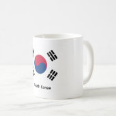 Südkorea-Flagge Kaffeetasse (VorderseiteRechts)