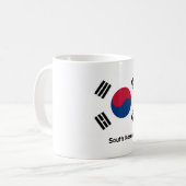 Südkorea-Flagge Kaffeetasse (Vorderseite Links)