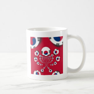 Südkorea-Flagge Kaleidoskop Kunst Druck Kaffeetasse