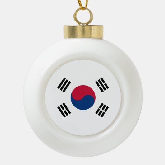 Südkorea-Flagge Keramik Kugel-Ornament (Vorderseite)