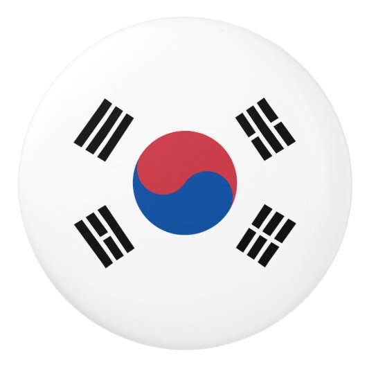 Südkorea-Flagge Keramikknauf (Vorderseite)
