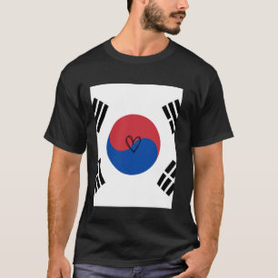 Südkorea Flagge Koreanisches Herz-Proud-Erbe Natio T-Shirt