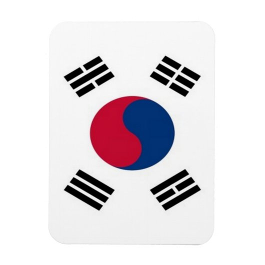 Südkorea - Flagge - Magnet (Vertikal)