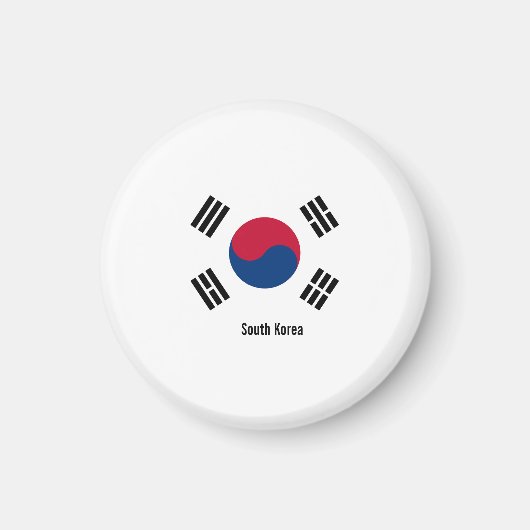 Südkorea-Flagge Magnet (Vorne)