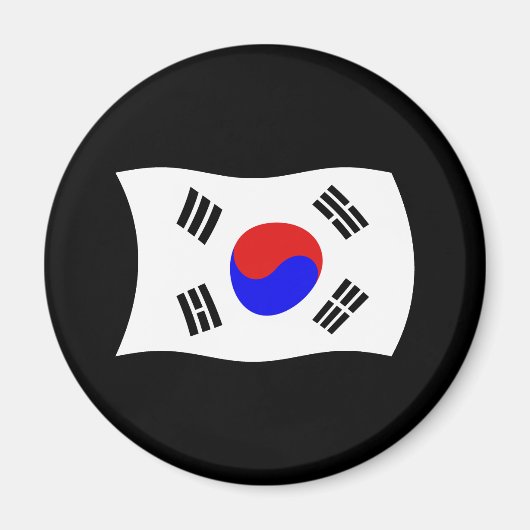 Südkorea-Flagge-Magnet Magnet (Vorne)