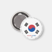 Südkorea-Flagge-Magnet Magnet (Vorderseite/Rückseite)