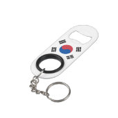 Südkorea-Flagge Mini Flaschenöffner (Rückseite Schrägansicht)