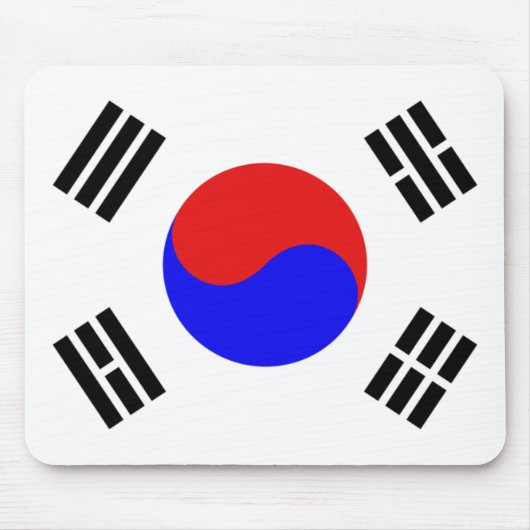 Südkorea-Flagge Mousepad (Vorne)