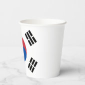 Südkorea-Flagge Pappbecher (Rückseite)