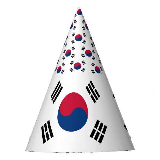 Südkorea-Flagge Partyhütchen (Vorderseite)