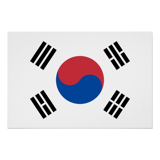 Südkorea-Flagge Poster (Vorderseite)