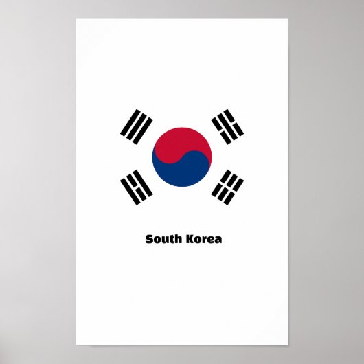 Südkorea-Flagge Poster (Vorne)
