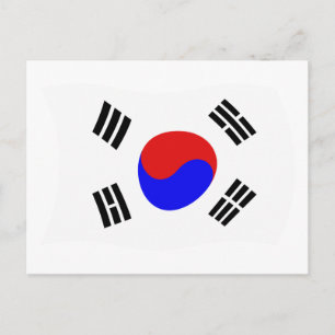 Südkorea Flagge Postkarte